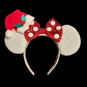 Women’s Disney Inspired Handmade Holiday Sequin Minnie Ears Headband - NWOT